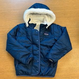 Patagonia Puffer w/ Cozy Lining and Detachable Hood,  size xs (5-6)